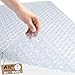Gorilla Grip Original Patented Bath, Shower, Tub Mat, 35x16, Machine Washable, Antibacterial, BPA, Latex, Phthalate Free, Bathtub Mats with Drain Holes, Suction Cups, XL Size Bathroom Mats, Clear