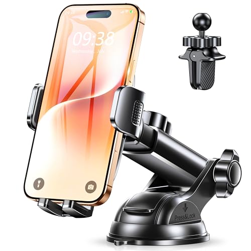 Glangeh Handyhalterung Auto Überlegene Grifftechnologie [Super Saugnapf & 360° Drehbar] - KFZ Handyhalterung für Lüftung...