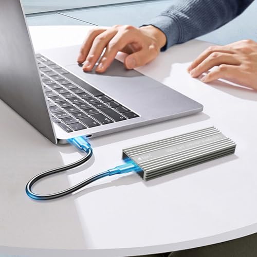 Caja metálica para SSD M.2 con disipador y USB 3.2 Tipo-C miniatura 4
