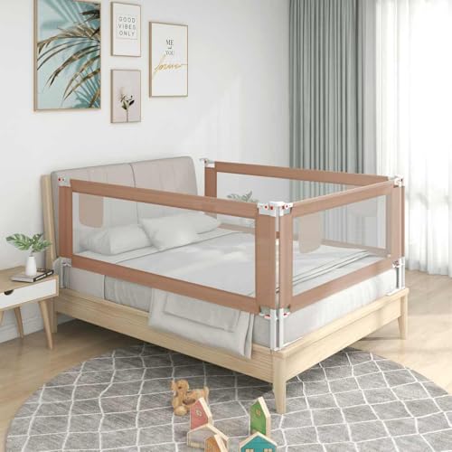 Genérico Barandilla de Seguridad Cama de niño Gris Taupe Tela 140x25 cm,Bebés y niños pequeños,Protección para el bebé,Barandillas de Seguridad,Gris Topo,2.71 KG,10219