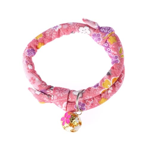 SWOOMEY Collar para Mascotas Ajustable de Algodón con Campana Pequeña, Estilo Moderno para Perros y Gatos en Paseos Diarios, Cómodo y Seguro