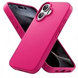 POINT&GO Funda para iPhone 17 con Logo Visible, Silicona Líquida SoftArmor, Rosa Fucsia, Antigolpes 360°, Antideslizante, Antihuellas, Ultrafina, Protección Premium Compatible Carga inalámbrica