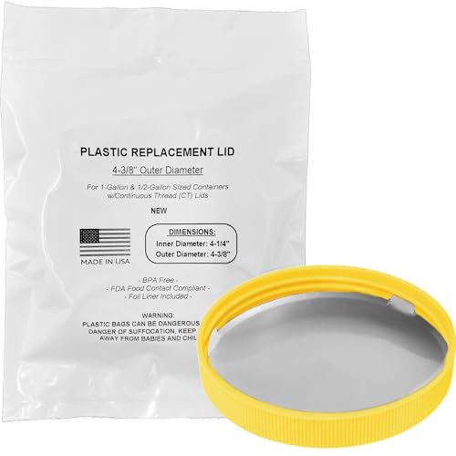 Lid for 1-Gallon Plastic Storage & 2.5-Gallon Barrel Jars