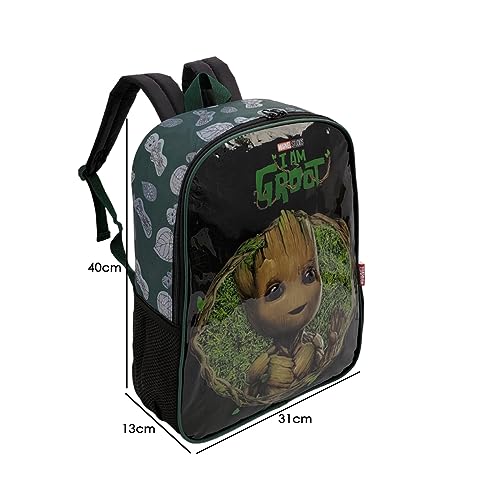 Mochila Costas Escolar Infantil Juvenil Guardiões da Galáxia Luxcel Cor:Verde Preto;Tamanho:M