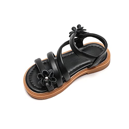 Image of Komfyea Girl Summer Cute Wrap Toe Toddler Soft Flower Flat Beach Sandal Shoes