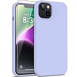 DEENAKIN iPhone 14 Case with Screen Protector,Soft Smooth Silky Silicone Gel Rubber Bumper Cover for