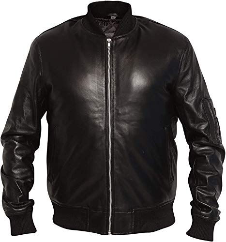 American MA1 Aviator Sheepskin Leather Flight Jacket3