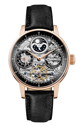 Ingersoll 1892 The Jazz Reloj automático para Hombre con Esfera Negra y Correa de Piel...