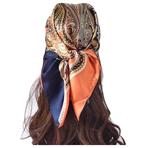 FAIRYGATE Seidenschal Damen Bandana Seidentücher Halstuch Seidentuch Fashion Tuch Schal Kopftuch Multifunktion Schal Seide Halstücher Kopftücher 70 x 70 cm, 94006