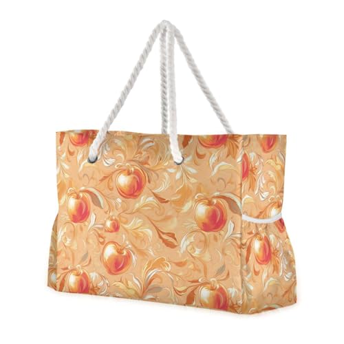 Rose Gold Personalized Large Capacity mens beach bag with zipper large tote bags for women for Travel Gym Vacation