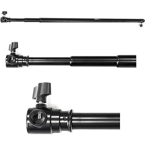 Phot-R 3m Heavy Duty Telescopic Crossbar for Professional Background Support Systems, Extendable Aluminium Crosspole for Muslin, Cotton, Non-Woven, Paper, Canvas, and Vinyl Backdrops Cover