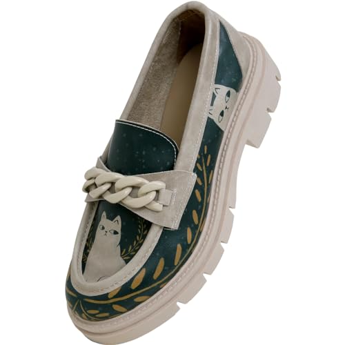 Image of DOGO Penny Loafers for Women - Handmade and Vegan Leather Platform Loafers for Women