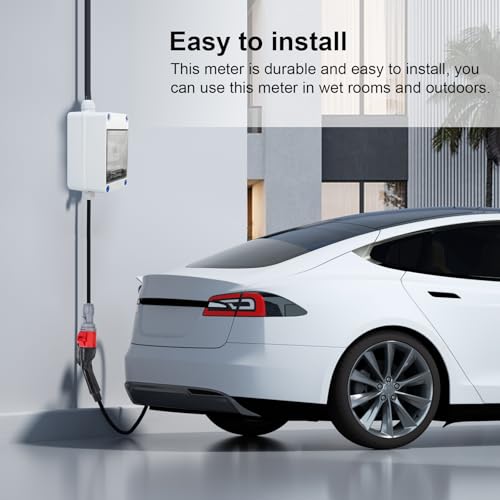 Mobiler Stromzähler, 3 Phasen 32A 400V Mobiler Digitaler Stromzähler Mit 5G 2.5 CEE Stecker und Kupplung, Mobiler Digitalzähler Mit Kabel an Beiden Enden, Steckdosenadapter Zähler (32A)