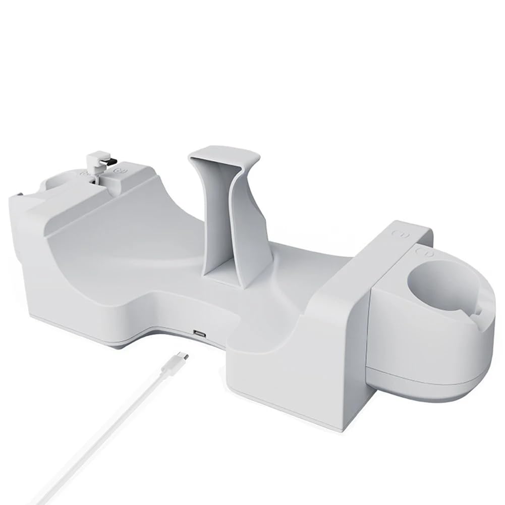 DollaTek ?adowarka VR 3 w 1 stacja dokuj?ca do monta?u na ?cianie ze wska?nikiem ?wietlnym LED Quest 3 okulary/uchwyty Podstawa ?aduj?ca akcesoria antypo?lizgowe