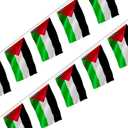 Guirlande drapeau Palestine 18x28cm 50 pièces pour décorer les grands espaces sans effort