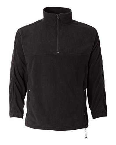 Microfleece Unisex Quarter-Zip Pullover XL Onyx Black