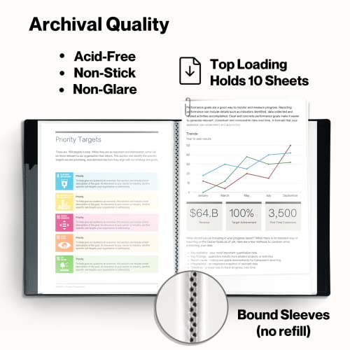 Cranbury Pink Presentation Binder With Sleeves - 8.5X11 Presentation Book, 24 Pockets Display 48 Pages, 8.5 X 11 Folder With Clear Sheet Protectors, Letter Size Document Portfolio, Archival Quality #TOP2