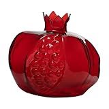 Erreur de mesure manuelle Vase en verre de grenade décoratif pour centre de table, décoration de bureau, support de plantes artificielles, récipient de fleurs hydroponiques, stable, fond plat, forme créative, design fiable