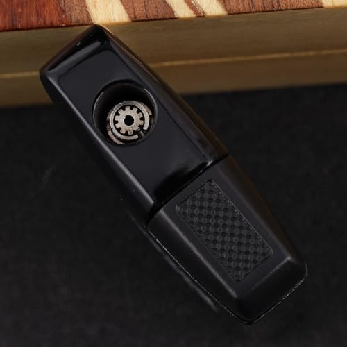 Encendedor a llama de soplete Slim 1 negro resistente al viento miniatura 3