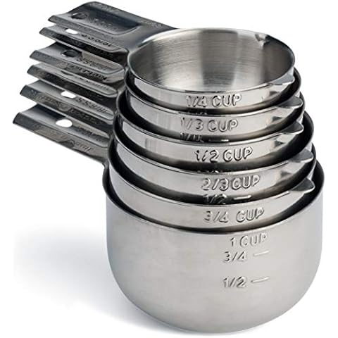Hudson Essentials Stainless Steel Measuring Cups Set (6 Piece Set) Cover