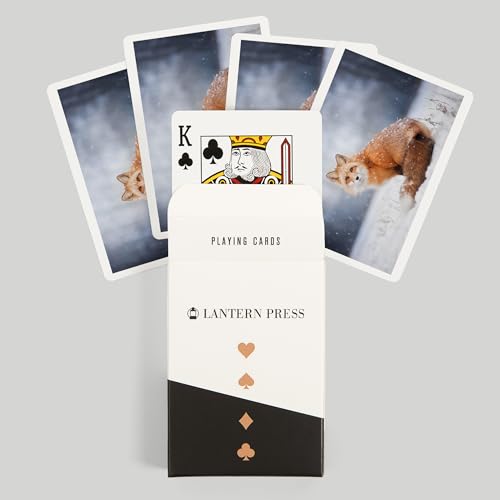 Baraja de póker Red Fox cubierta de nieve, 52 cartas miniatura 6