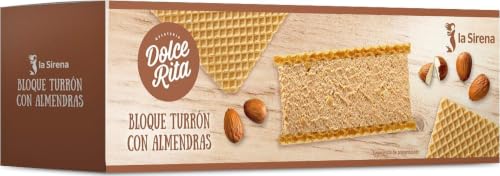 Dolce Rita Helado Turrón con Trocitos de Almendras Caramelizadas, 1kg (Congelado)