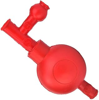 Rubber Suction Bulb Filling Lab Suction Ball Laboratory Rubber Suction with 3 Valves Safe Pressure Quantitative Pipette Filler