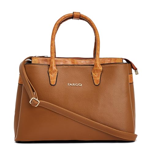 Image of Fargo Roam Handbag for Women | Vegan Leather with 15-Inch Laptop Compartment, RFID Pocket, Smooth Zip & Premium Look | Stylish Office, College & Travel Bag | Made in India