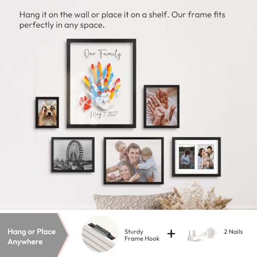 image for Kaciola Family Handprint Kit, DIY Newborn Footprint Kit Keepsake Frame