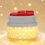 Geronland Wax Melt Burner Ceramic 3-in-1 Oil Burner Electric Candle Wax Warmer Burner Melter Fragrance Heating Plate for Scented Waxs Home Office Bedroom Aromatherapy Gift& Décor