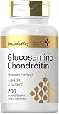 Doctor's Way Glucosamine Chondroitin MSM Turmeric | 200 Caplets | Complex Supplement for Adults | Non-GMO, Gluten Free