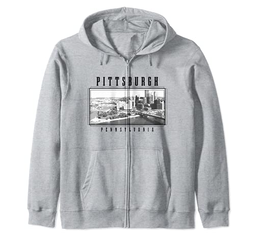 Pittsburgh Pennsylvania Vintage Skyline USA Sudadera con Capucha