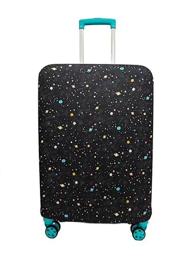 Image of Printed Travel Luggage Cover for Suitcase - Stretchable & Scratchproof Trolley Bag Protector (1, Space Universe, Small)