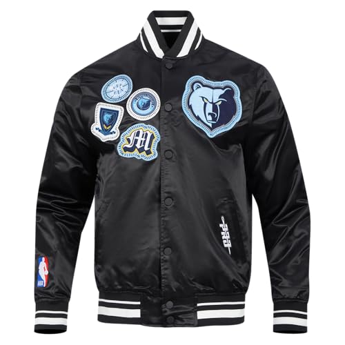 Pro Standard Mens NBA Memphis Grizzlies DIY Pick Stitch Satin Jacket Black S