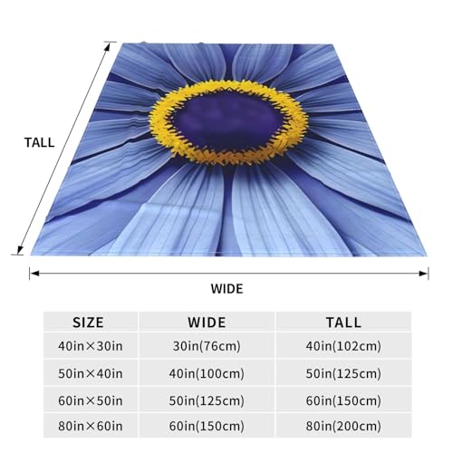 Couverture en flanelle florale 152x127 cm douce et légère pour lit - 6