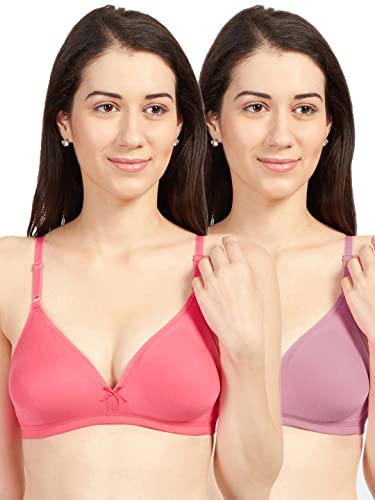 Image of SONARI Omania Womens Non-Padded Cotton Polyester Bras - Solid, Non-Wired, Medium Coverage, Hand Washable (Pack of 2)