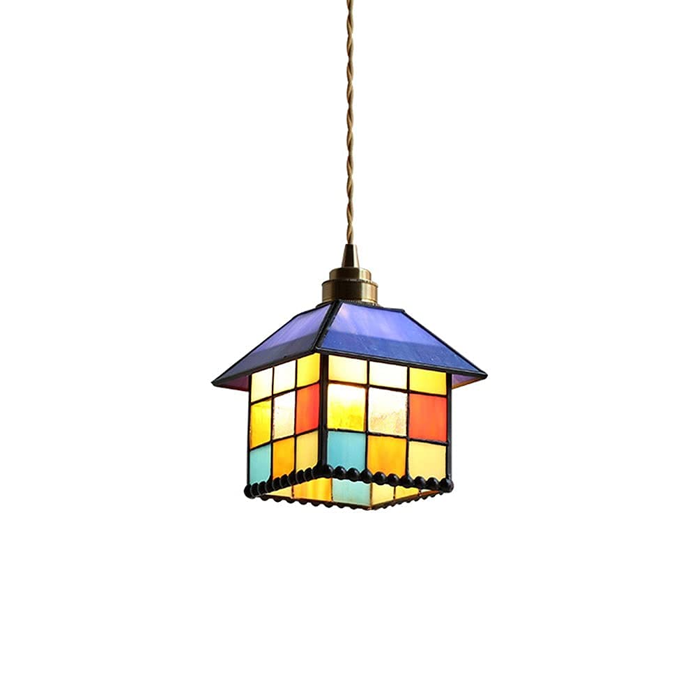 Lámpara de araña de cristal nostálgica con relieve artesanal y estilo retro americano
