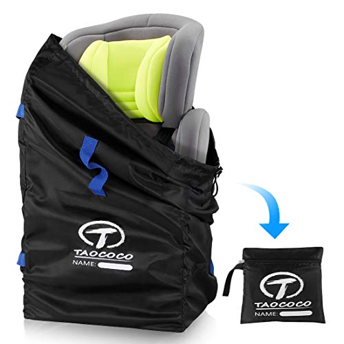 TAOCOCO Car Seat Travel Bag Backpack for Air Travel - Gate Check Bag for Family Travel with Baby, Airline Easy Carry Stroller Carseat Bag Childress Gate Check Bag for Car Seats