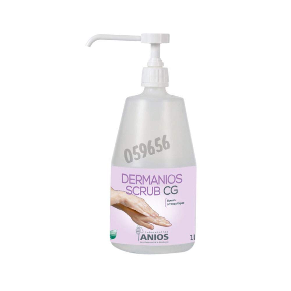 Anios 2082523 CG Dermanios Scrub avec Pompe, Bidon 1L, Lot de 12