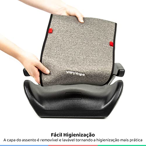 Assento de Elevação Booster Vibe Voyage 15 a 36 kg Cinza