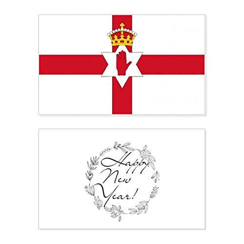 Tarjeta conmemorativa de Año Nuevo de Irlanda del Norte para felicitaciones postales