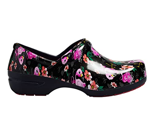 Image of Anywear SR Angel Nursing Clogs - Lightweight, Water-Resistant Non-Slip Work Shoes with Exceptional EVA Cushioning, Ventilated Insoles, Grey /Blue - 8 Women /6 Men
