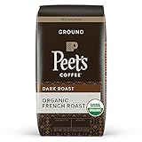 Peet's Coffee, Organic French Roast - Dark Roast Ground Coffee - 18 Ounce Bag, USDA Organic
