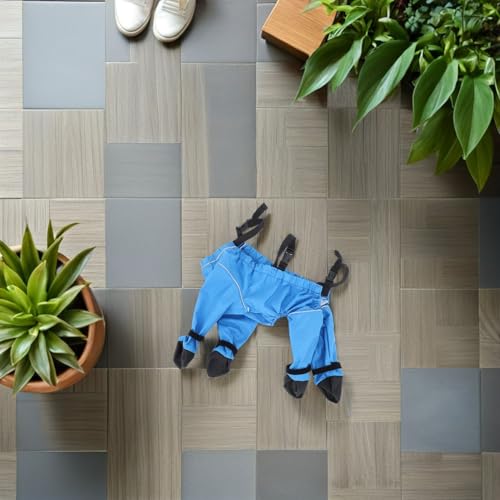 Bottes imperméables pour chien Toddmomy protection pattes polyester bleu