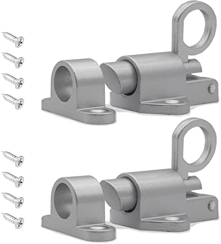 2 Stück Automatische Türriegel - Federschloss Für Fenster & Türen Schwarz