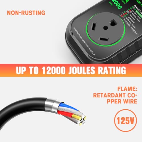 Image of GEARGO RV Surge Protectors 30 Amp RV Circuit Analyzer, [𝟐𝟎𝟐𝟔 𝐍𝐞𝐰 𝐔𝐩𝐠𝐫𝐚𝐝𝐞𝐝 & 𝐆𝐞𝐧𝟐] Full Protection, RV Adapter Plug for Camper(Green)