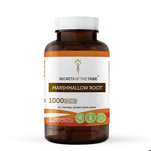 Secrets Of The Tribe Marshmallow Root 120 Capsules, 1000 Mg, Marshmallow (Althaea Officinalis) Dried Root (120 Capsules) #TOP23