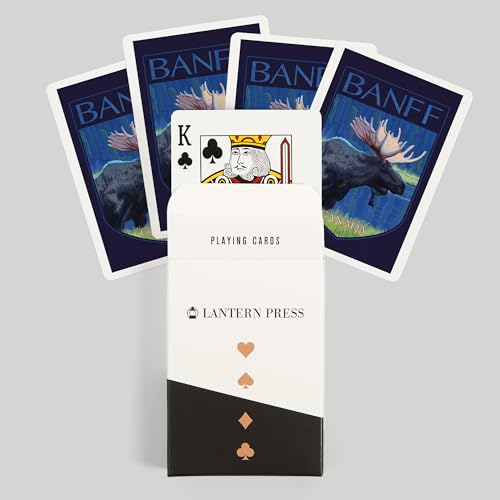 Baraja de 52 cartas Póker Banff Canadá Alce Noche miniatura 6