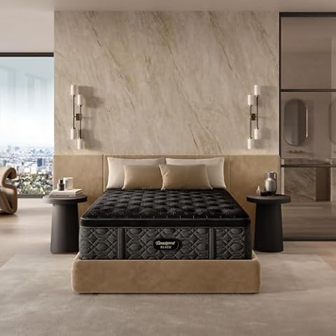 Beautyrest Black Series Three 16.75" Plush Pillow Top King Mattress - Breathable, Cooling, and Supportive - CertiPUR-US Certified, 100-Night Sleep Trial, and 10-Year Limited Warranty Cover