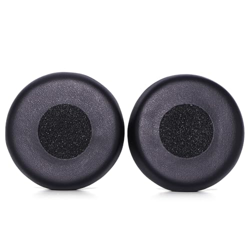 交換用イヤーパッド Jabra Evolve 75/75SE/75MS/75UCヘッドセット対応 プロテインレザー 低反発イヤークッション ノイズアイソレーション 交換用イヤーパッドカバー ワイヤレスBluetoothヘッドフォン用 (ブラック)